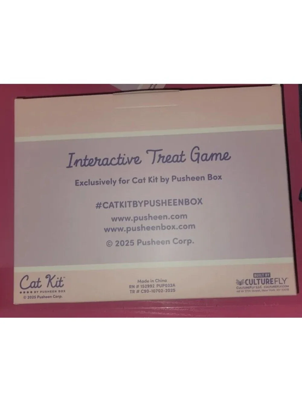 CULTUREFLY PUSHEEN THE CAT SPRING 2025 CAT INTERACTIVE TREAT GAME NEW